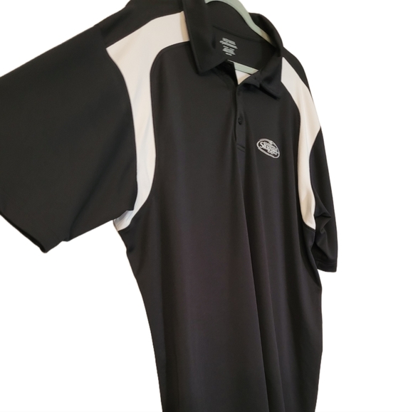 Louisville Slugger Polo Shirt Baseball Athletic Golf Size XXL Black with… - Picture 3 of 5